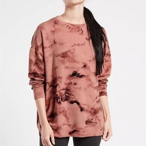 Athleta Balance Printed Pullover Palermo Pink M